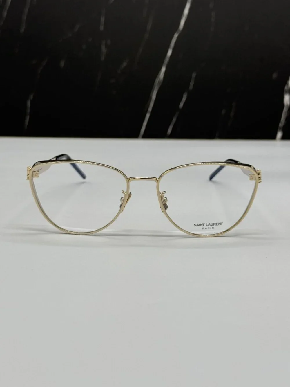 NEW SAINT LAURENT SLM92 004 EYEGLASSES WOMEN CAT EYE GOLD EYEWEAR SLM 92